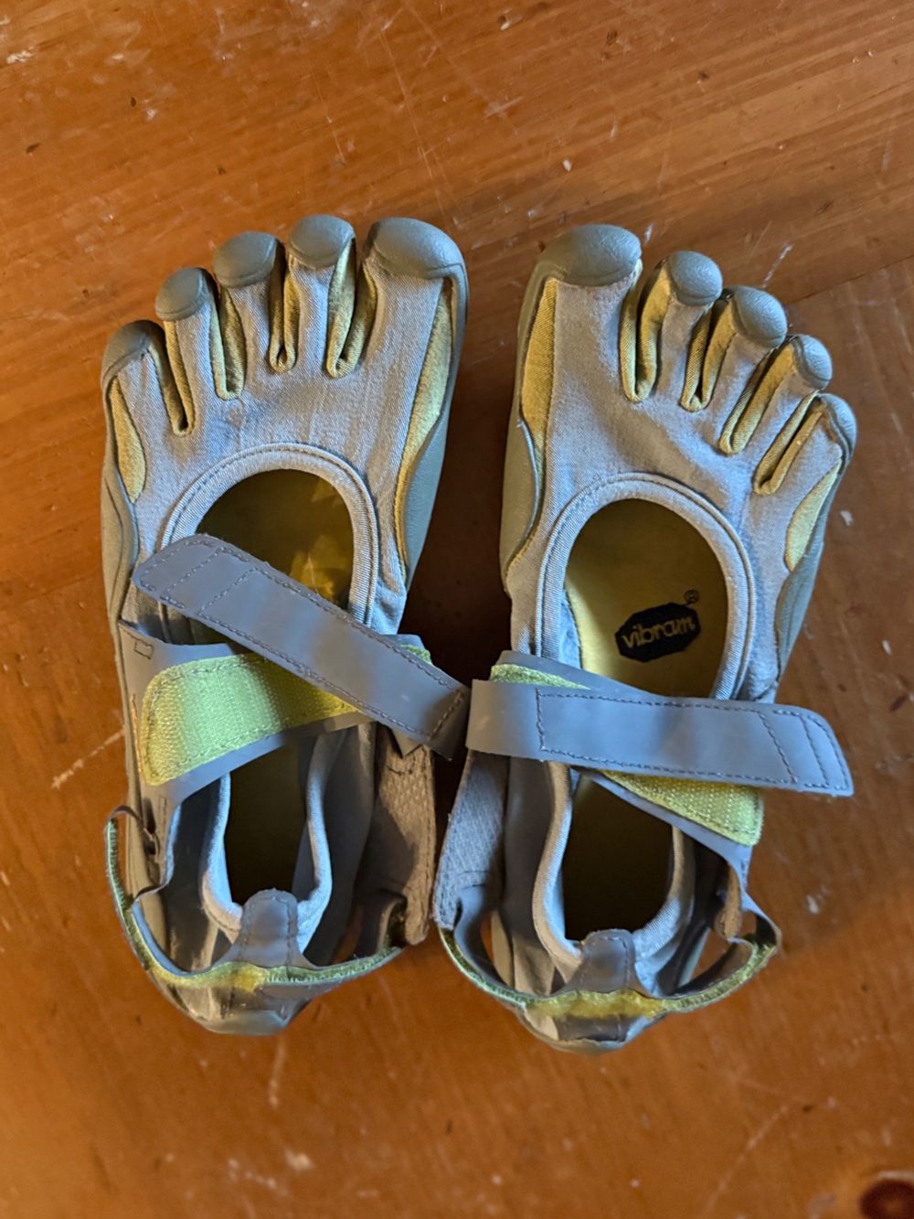 Vibram FiveFingers Gray with Yellow Accents Minimalist Shoes